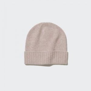 Bonnet Uniqlo Cashmere Knitted Femme Beige | 1142676