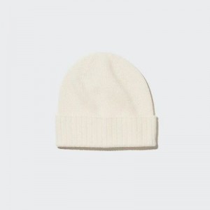 Bonnet Uniqlo Cashmere Knitted Femme Blanche | 2464998
