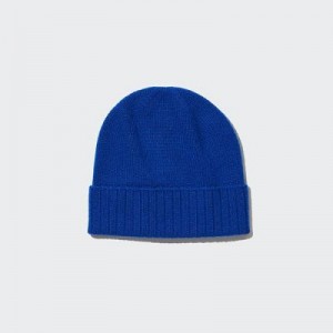 Bonnet Uniqlo Cashmere Knitted Femme Bleu | 2183929