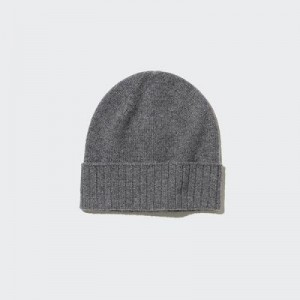 Bonnet Uniqlo Cashmere Knitted Femme Grise | 9369786
