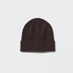 Bonnet Uniqlo Cashmere Knitted Femme Marron | 1452833
