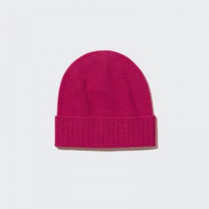 Bonnet Uniqlo Cashmere Knitted Femme Rose | 4649367