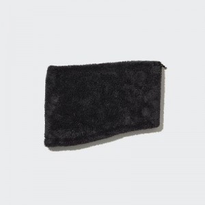 Cache-Cou Uniqlo HEATTECH Fluffy Yarn Femme Noir | 328655