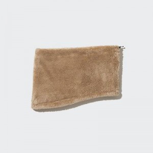 Cache-Cou Uniqlo HEATTECH Fluffy Yarn Femme Beige | 9111617