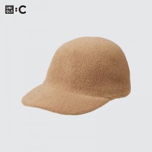 Casquettes Uniqlo Adjustable Wool Femme Beige | 2256533