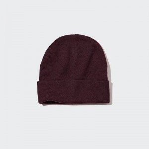 Casquettes Uniqlo HEATTECH Watch Femme Bordeaux | 7546874