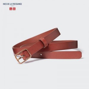 Ceintures Uniqlo Narrow Femme Marron | 3515546