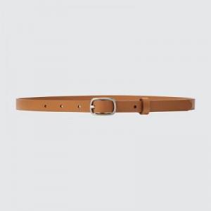 Ceintures Uniqlo Skinny Femme Beige | 3295271