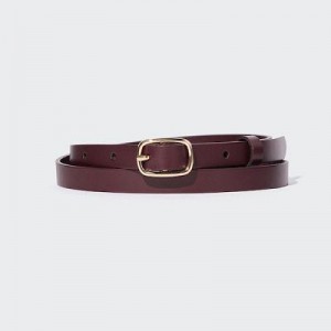 Ceintures Uniqlo Skinny Femme Bordeaux | 9902358