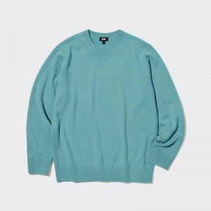 Chandails Uniqlo Cashmere Crew Neck Long-sleeve Homme Bleu | 1788893