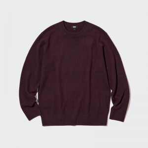 Chandails Uniqlo Cashmere Crew Neck Long-sleeve Homme Chocolat | 6700574