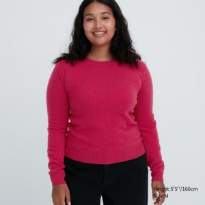 Chandails Uniqlo Cashmere Crew Neck Long-sleeve Femme Rose | 8150319