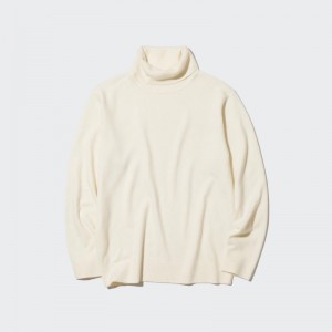 Chandails Uniqlo Cashmere Turtleneck Long-sleeve Homme Blanche | 9218241