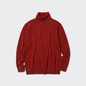 Chandails Uniqlo Cashmere Turtleneck Long-sleeve Homme Rouge | 7843163