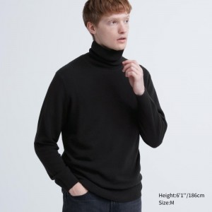 Chandails Uniqlo Cashmere Turtleneck Long-sleeve Homme Noir | 76253