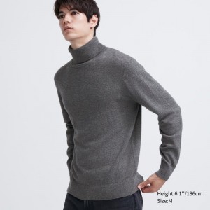 Chandails Uniqlo Cashmere Turtleneck Long-sleeve Homme Grise | 9116721