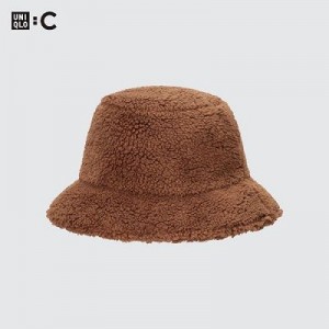 Chapeaux Uniqlo Faux Shearling Adjustable Femme Marron | 7021140