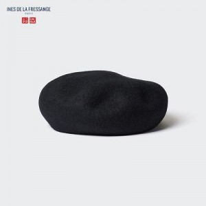 Chapeaux Uniqlo Wool Beret Femme Noir | 1579781