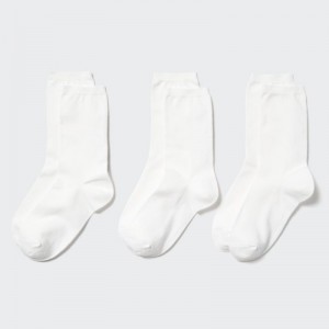 Chaussette Uniqlo 3 Pack Femme Blanche | 3392130