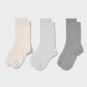 Chaussette Uniqlo 3 Pack Femme Blanche | 7141891