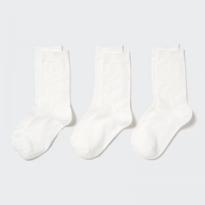 Chaussette Uniqlo 3 Pack Femme Blanche | 8766669