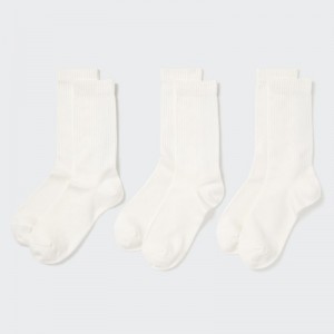 Chaussette Uniqlo 3 Pack Femme Blanche | 2054841