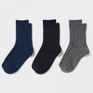 Chaussette Uniqlo 3 Pack Femme Bleu Marine | 9303368