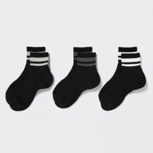 Chaussette Uniqlo 3 Pack Femme Noir | 1717086