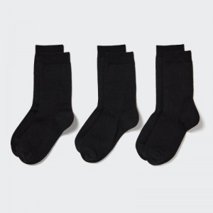 Chaussette Uniqlo 3 Pack Femme Noir | 4107755