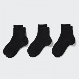 Chaussette Uniqlo 3 Pack Femme Noir | 4966009
