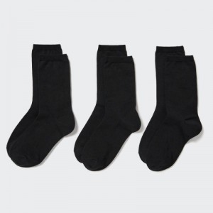 Chaussette Uniqlo 3 Pack Femme Noir | 5568440