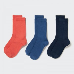 Chaussette Uniqlo 3 Pack Femme Orange | 2403739