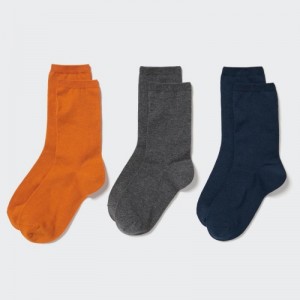 Chaussette Uniqlo 3 Pack Femme Orange | 8970561