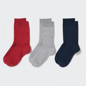 Chaussette Uniqlo 3 Pack Femme Rouge | 9065207