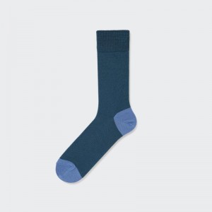 Chaussette Uniqlo Color Block Homme Bleu | 9493684