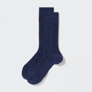 Chaussette Uniqlo Color Nep Cable Homme Bleu | 1579448