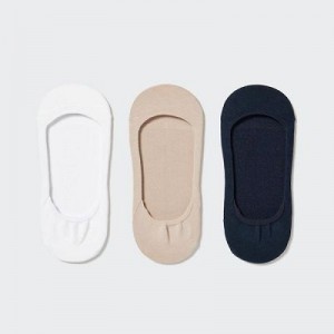 Chaussette Uniqlo Footsies 3 Pack (Low Cut) Femme Blanche | 4591720
