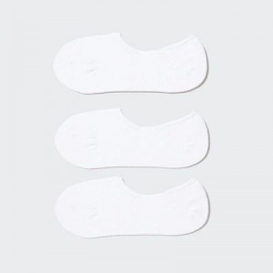 Chaussette Uniqlo Footsies (3 Pairs) Femme Blanche | 8008243