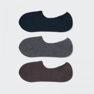 Chaussette Uniqlo Footsies (3 Pairs) Femme Bleu Marine | 8708991