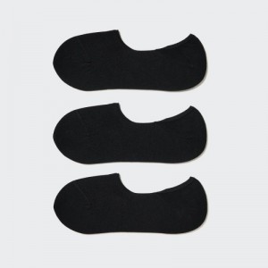 Chaussette Uniqlo Footsies (3 Pairs) Femme Noir | 9064266
