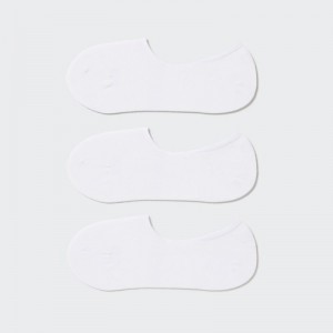 Chaussette Uniqlo Footsies (3 Pairs) Femme Blanche | 1016318