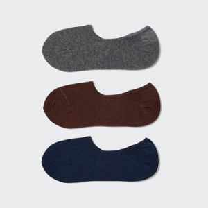 Chaussette Uniqlo Footsies (3 Pairs) Femme Grise | 4635334