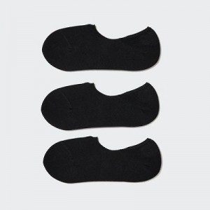 Chaussette Uniqlo Footsies (3 Pairs) Femme Noir | 4786950