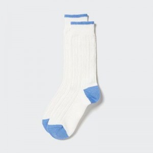 Chaussette Uniqlo HEATTECH Cable Femme Blanche | 1938441