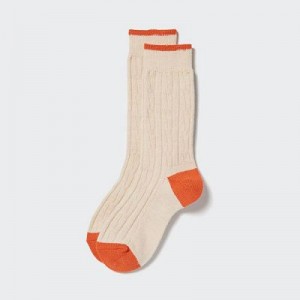 Chaussette Uniqlo HEATTECH Cable Femme Beige | 2238593