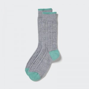Chaussette Uniqlo HEATTECH Cable Femme Grise | 6240787