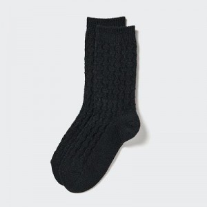 Chaussette Uniqlo HEATTECH Cable Femme Noir | 8289230