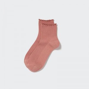 Chaussette Uniqlo HEATTECH Crew Mellow Femme Rose | 1063495
