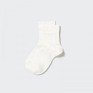 Chaussette Uniqlo HEATTECH Crew Relax Femme Blanche | 5375783