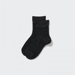 Chaussette Uniqlo HEATTECH Crew Relax Femme Noir | 1783144